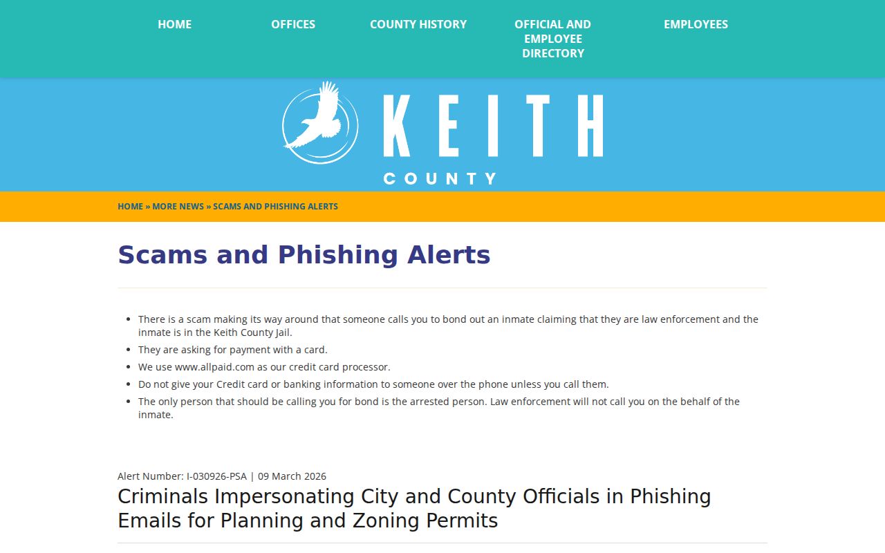 Keith County active warrant search county warning about official verification