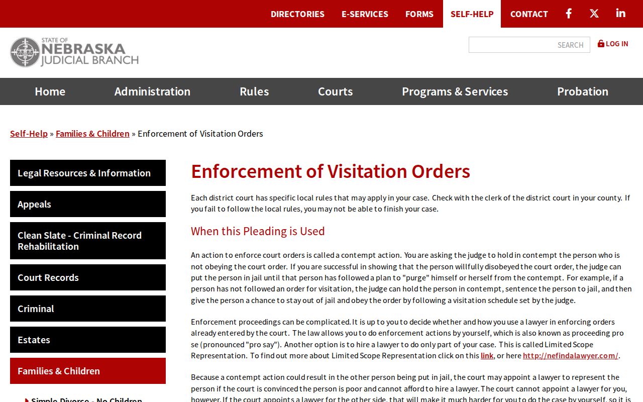 Keith County bench warrant family court filing and judge signature process