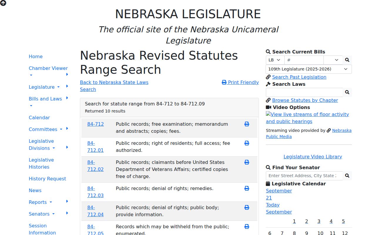 Keith County warrant records Nebraska public access exemptions