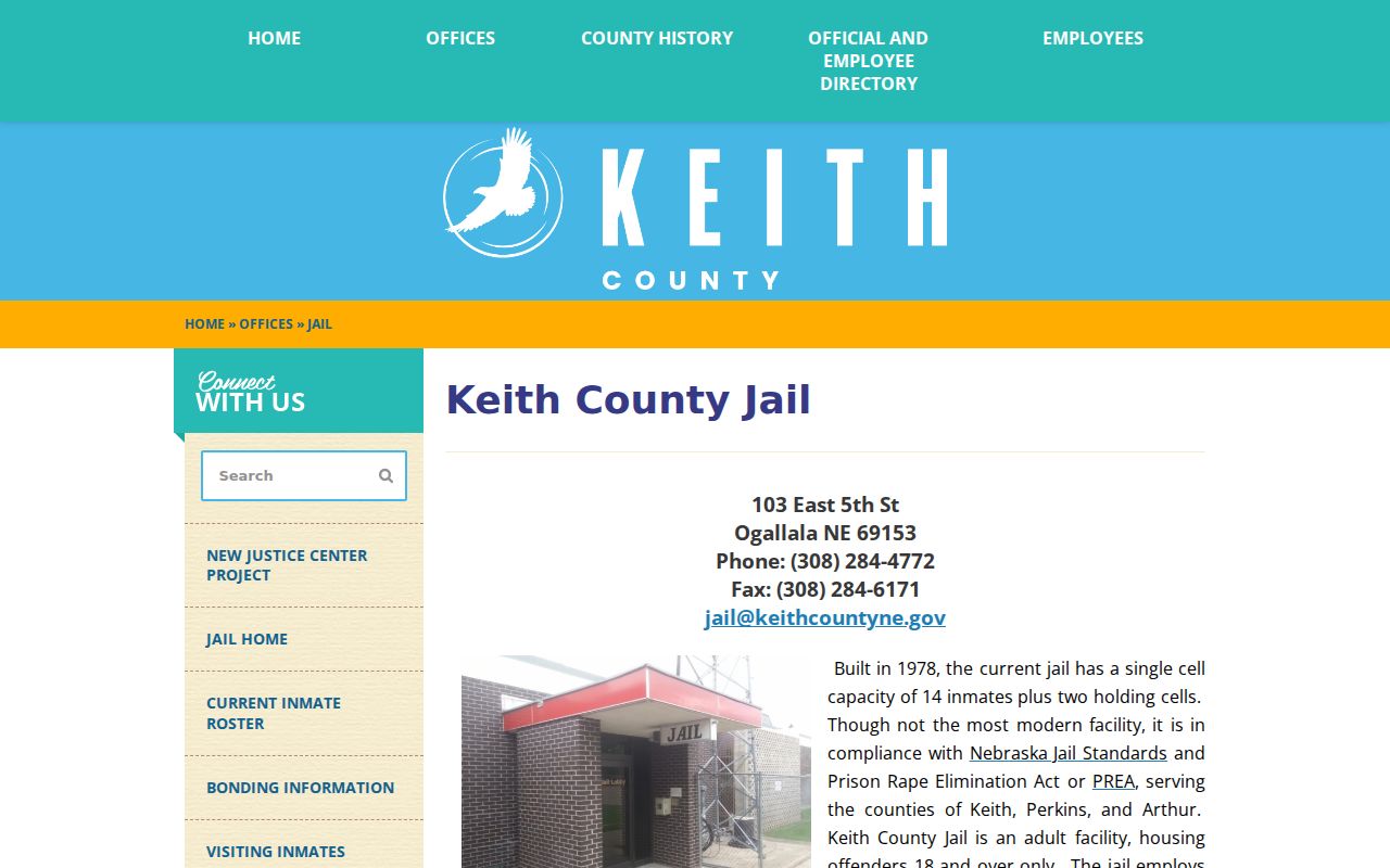 Keith County warrant records jail and custody information page