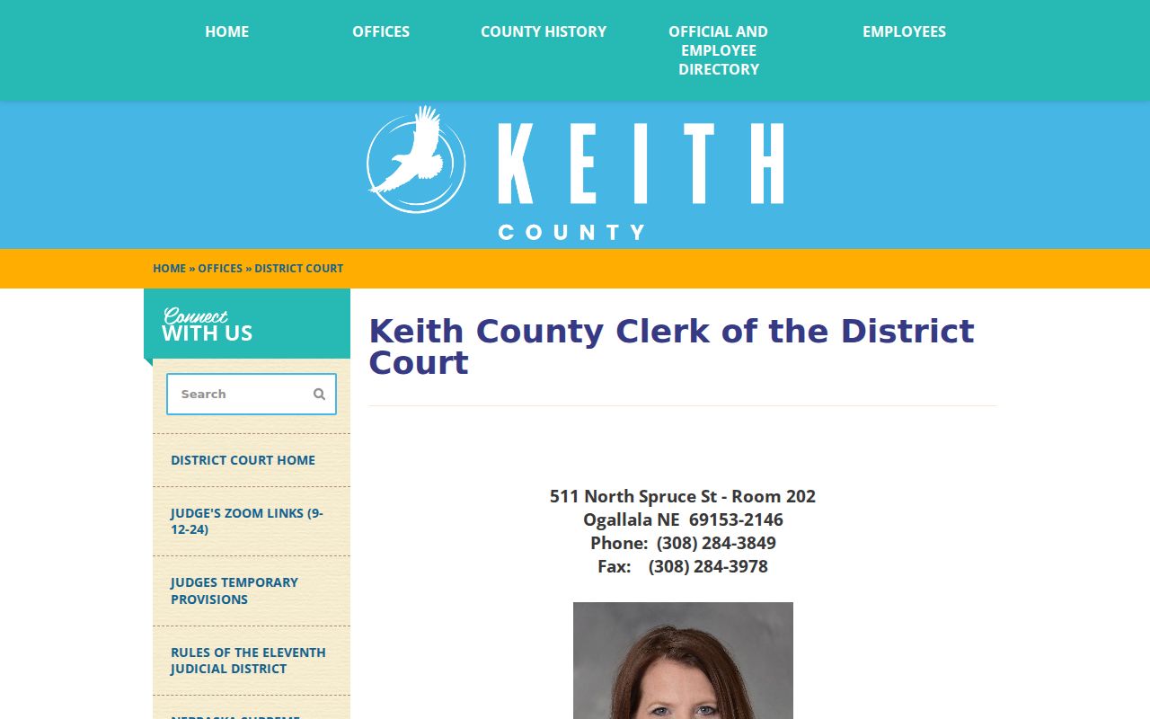 Keith County active warrant search district clerk records page