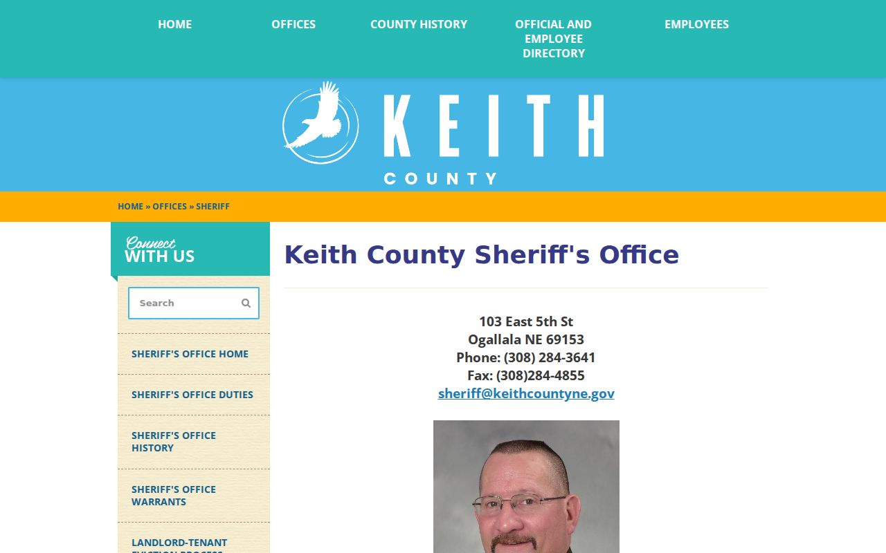 Keith County warrant records sheriff contact and warrants link